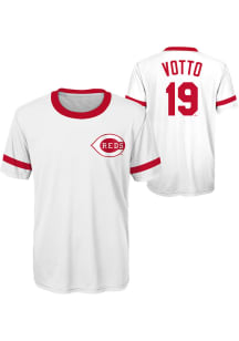 Joey Votto Cincinnati Reds Youth White Sublimated NN Player Tee