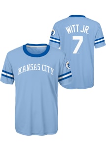 Bobby Witt Jr Kansas City Royals Youth Blue Sublimated NN Player Tee