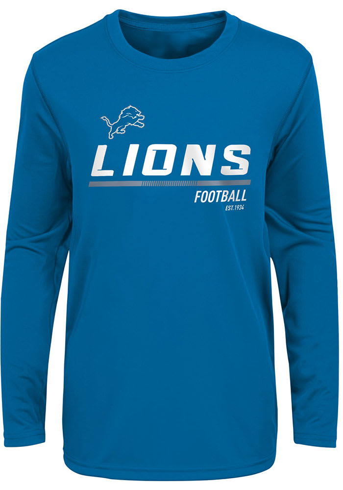 Detroit Lions Youth Blue Engage Long Sleeve T-Shirt