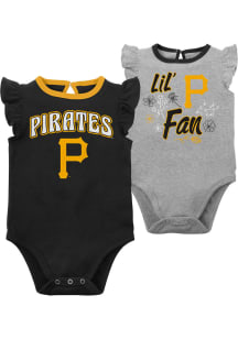 Pittsburgh Pirates Baby Black Little Fan Set One Piece