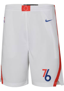 Nike Philadelphia 76ers Youth White City Edition Swingman Shorts