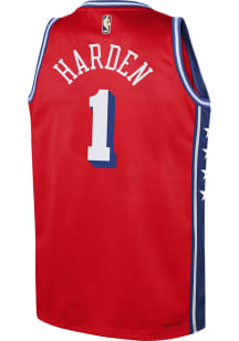 James Harden  Nike Philadelphia 76ers Youth Statement Swingman Red Basketball Jersey