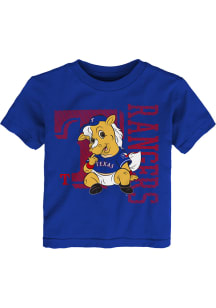 Rangers Captain  Outer Stuff Texas Rangers Toddler Blue Baby Mascot 2.0 Short Sleeve T-Shirt