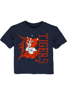 Detroit Tigers Infant Baby Mascot 2.0 Short Sleeve T-Shirt Navy Blue