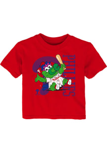Phillie Phanatic Philadelphia Phillies Infant Baby Mascot 2.0 Short Sleeve T-Shirt Red