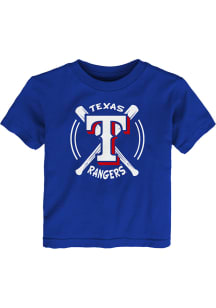 Texas Rangers Infant Swing Bats Short Sleeve T-Shirt Blue