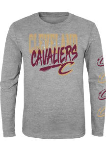 Cleveland Cavaliers Youth Grey Get Busy Long Sleeve T-Shirt