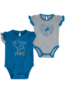 Detroit Lions Baby Blue Too Much Love 2PK Set One Piece