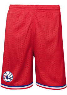 Mitchell and Ness Philadelphia 76ers Youth Red Swingman Road Shorts