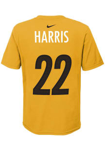 Najee Harris Pittsburgh Steelers Youth Gold Player Pride Player Tee