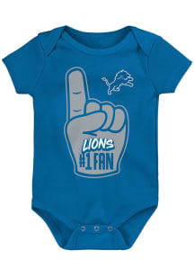 Detroit Lions Baby Blue Hands Off Short Sleeve One Piece