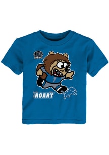 Detroit Lions Toddler Blue Mascot Sizzle Short Sleeve T-Shirt