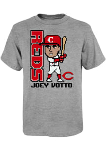 Joey Votto Cincinnati Reds Youth Grey Pixel Player Player Tee