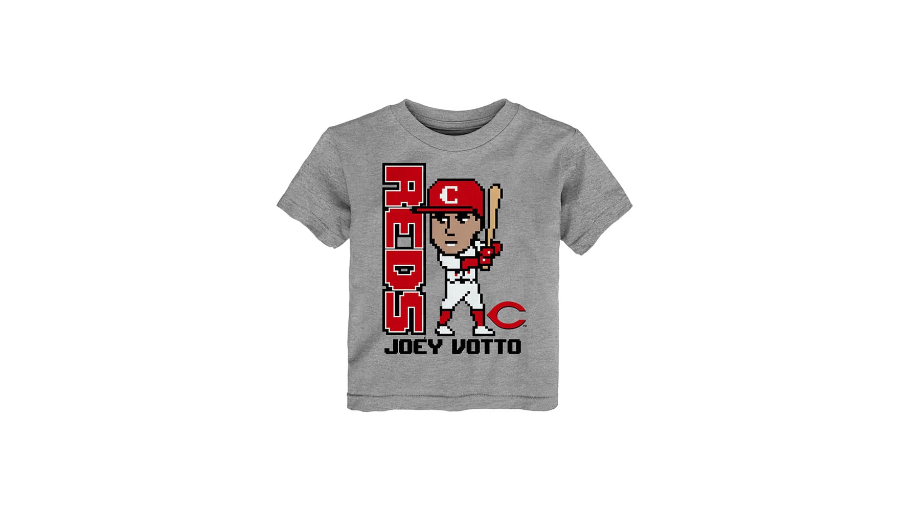 Joey Votto Cincinnati Reds Youth Name & Number Jersey T-Shirt – Red, Screen Printed – Size X-Large (18/20)