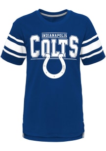 Indianapolis Colts Youth Blue Huddle Up Short Sleeve Fashion T-Shirt