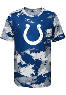 Indianapolis Colts Youth Blue Cross Pattern Short Sleeve T-Shirt