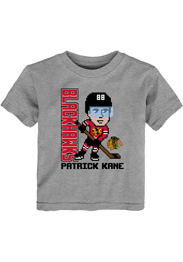 Patrick Kane Chicago Blackhawks Toddler Grey Pixel Player Short Sleeve Player T Shirt
