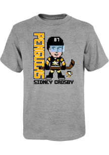 Sidney Crosby Pittsburgh Penguins Youth Grey Pixel Player Player Tee