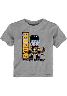 Sidney Crosby Pittsburgh Penguins Toddler Grey Pixel Player Short Sleeve Player T Shirt