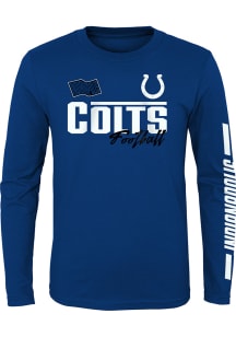 Indianapolis Colts Youth Blue Race Time Long Sleeve T-Shirt