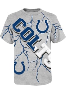 Indianapolis Colts Boys Grey Highlights Short Sleeve T-Shirt
