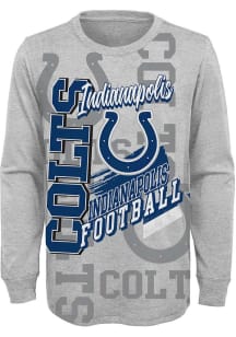 Indianapolis Colts Youth Grey Game Day Vibes Long Sleeve T-Shirt