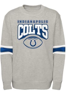 Indianapolis Colts Boys Grey Fan Fave Long Sleeve Crew Sweatshirt