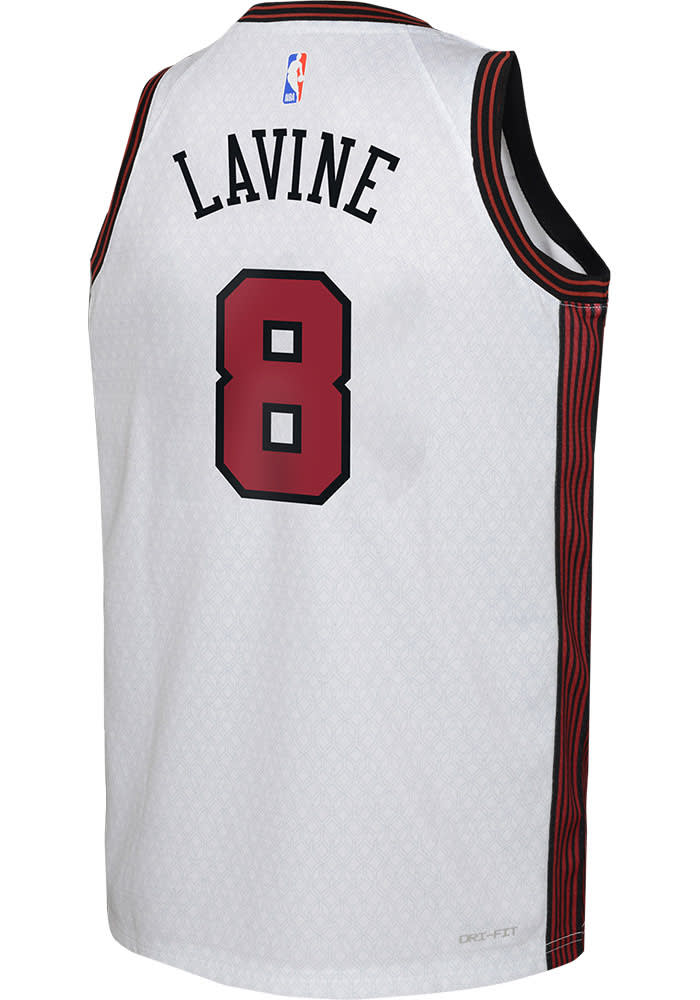 Nike Boys Zach LaVine Bulls City Edition Swingman Jersey - Boys' Grade School White/Red Size XL