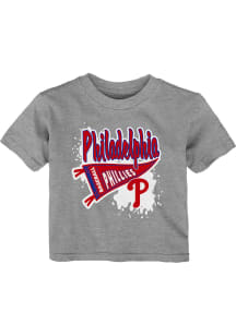 Philadelphia Phillies Infant Banner Splatter Short Sleeve T-Shirt Grey