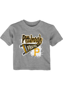 Pittsburgh Pirates Infant Banner Splatter Short Sleeve T-Shirt Grey