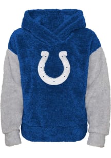 Indianapolis Colts Girls Blue Game Time Teddy Long Sleeve Hooded Sweatshirt