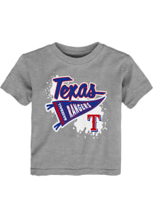 Texas Rangers Toddler Grey Banner Splatter Short Sleeve T-Shirt