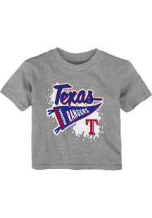 Texas Rangers Infant Banner Splatter Short Sleeve T-Shirt Grey