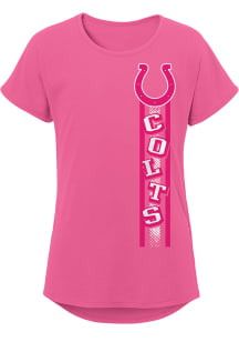 Indianapolis Colts Girls Pink Fair Catch Short Sleeve Tee