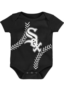 Chicago White Sox Baby Black Running Home Short Sleeve One Piece