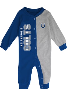 Indianapolis Colts Baby Blue Half Time Coverall Long Sleeve One Piece