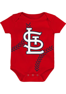 St Louis Cardinals Baby Red Running Home Short Sleeve One Piece