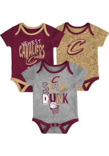 Cleveland Cavaliers Baby Maroon Slam Dunk One Piece