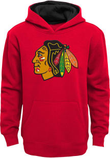 Chicago Blackhawks Youth Red Prime Long Sleeve Hoodie