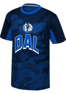 Dallas Mavericks Youth Blue Down Screen Short Sleeve T-Shirt