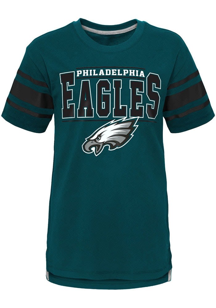 Philadelphia Eagles Youth Huddle Up Short Sleeve Fashion T-Shirt - Midnight  Green