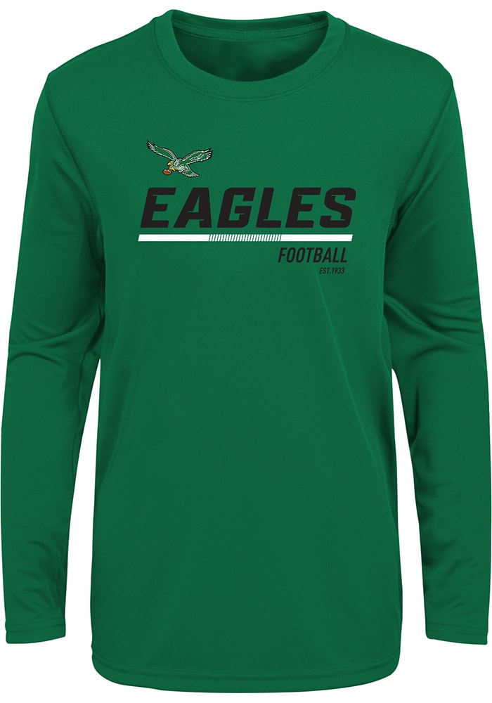 Philadelphia Eagles Youth Kelly Green Engage Long Sleeve T-Shirt