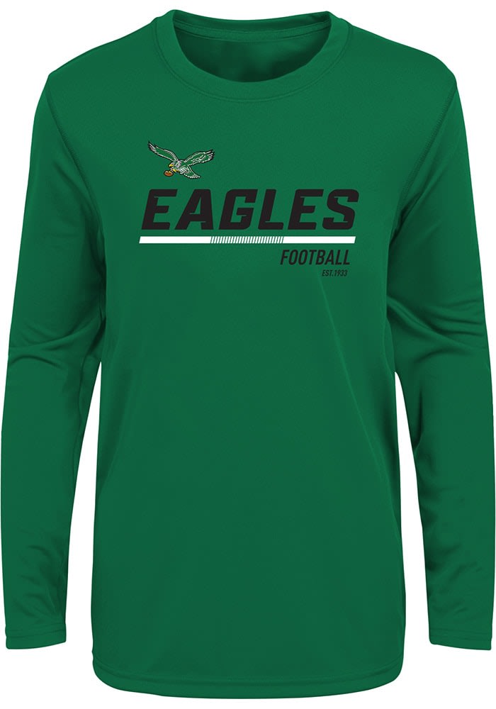 Philadelphia Eagles Boys Engage Long Sleeve T-Shirt - Kelly Green