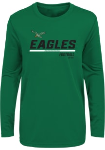 Philadelphia Eagles Boys Kelly Green Engage Long Sleeve T-Shirt