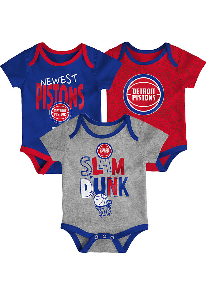 Detroit Pistons Baby Blue Slam Dunk One Piece Set
