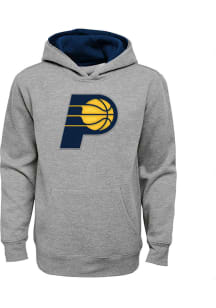 Indiana Pacers Youth Grey Prime Long Sleeve Hoodie