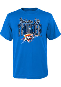 Oklahoma City Thunder Youth Navy Blue Tri Ball Short Sleeve T-Shirt