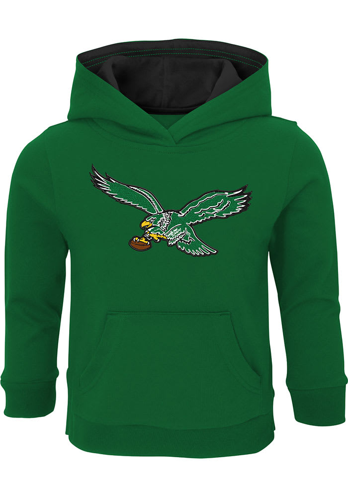 Philadelphia Eagles Toddler Kelly Green Prime Long Sleeve Hooded Sweatshirt