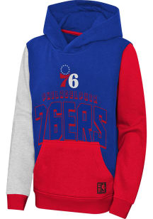 Philadelphia 76ers Boys Blue Rim Shot Long Sleeve Hooded Sweatshirt
