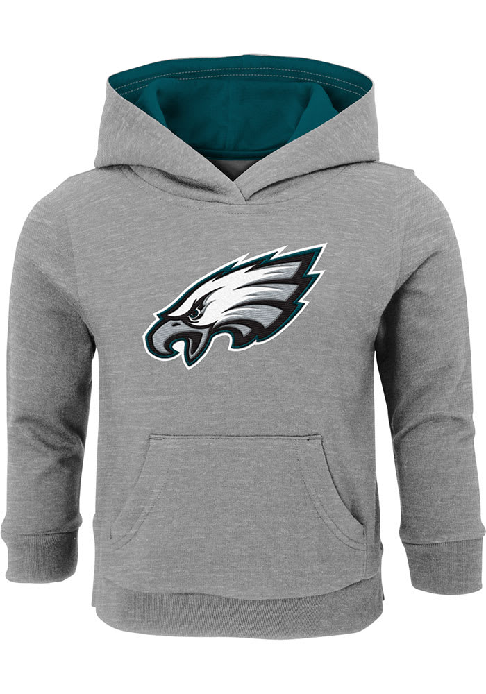 Philadelphia Eagles Toddler Grey Prime Long Sleeve Hoodie